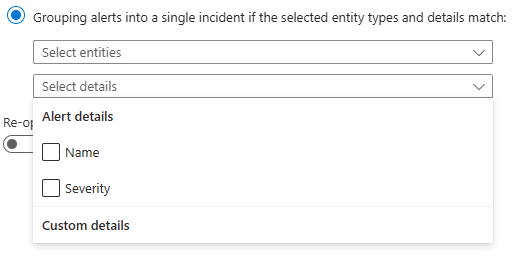 Analytic Rule Alert Grouping Alert and Custom Detail Selection