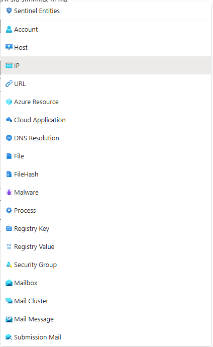 Analytic Rule Entity Mapping Entities