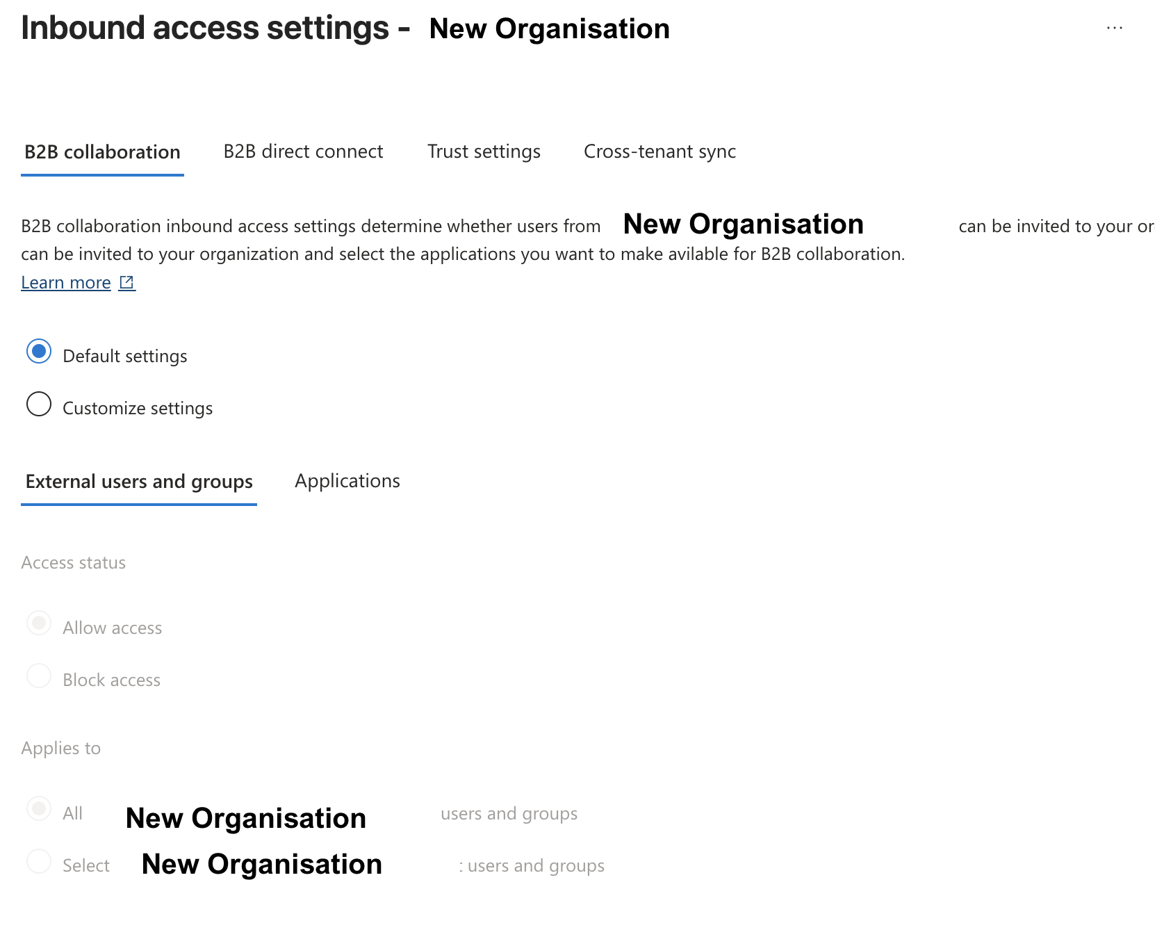 Entra ID B2B Collaboration Configuration